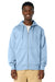 Stanley Stella SXU005 Mens Cultivator 2.0 Full Zip Hooded Sweatshirt Hoodie w/ Pockets Soul Blue Model Front