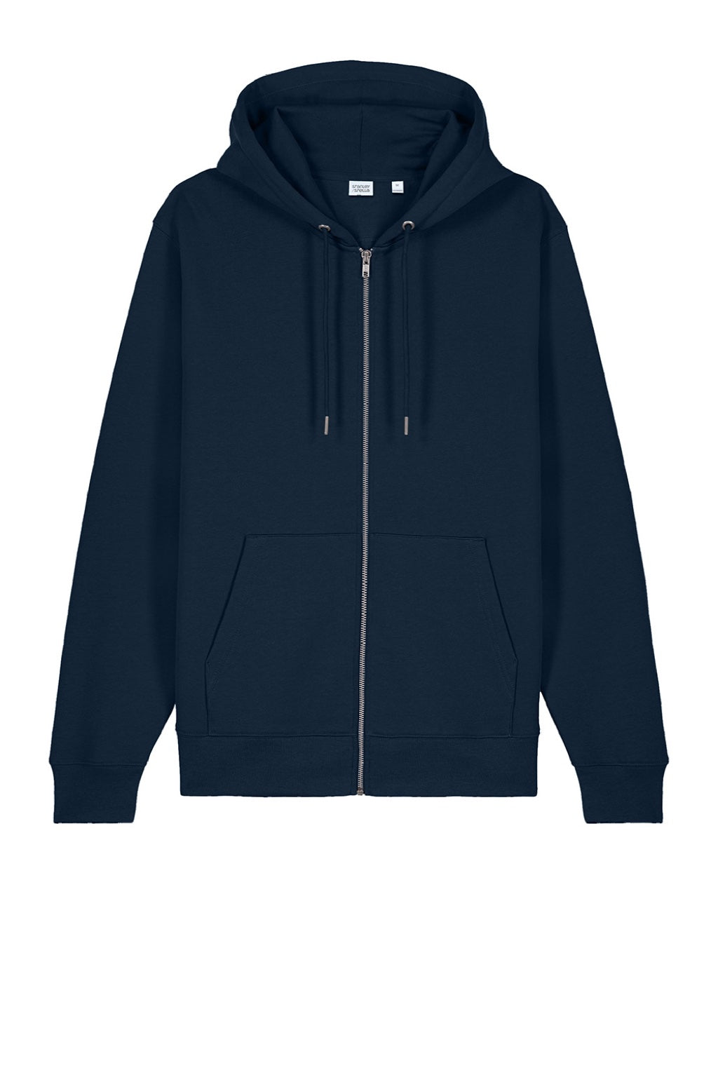 Stanley Stella SXU005 Mens Cultivator 2.0 Full Zip Hooded Sweatshirt Hoodie w/ Pockets French Navy Blue Flat Front