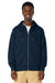 Stanley Stella SXU005 Mens Cultivator 2.0 Full Zip Hooded Sweatshirt Hoodie w/ Pockets French Navy Blue Model Front