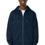 Stanley Stella Mens Cultivator 2.0 Full Zip Hooded Sweatshirt Hoodie w/ Pockets - French Navy Blue