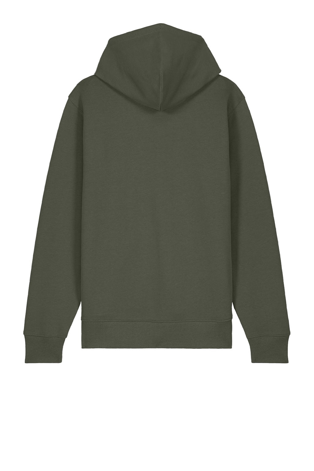 Stanley Stella SXU005 Mens Cultivator 2.0 Full Zip Hooded Sweatshirt Hoodie w/ Pockets Khaki Green Flat Back