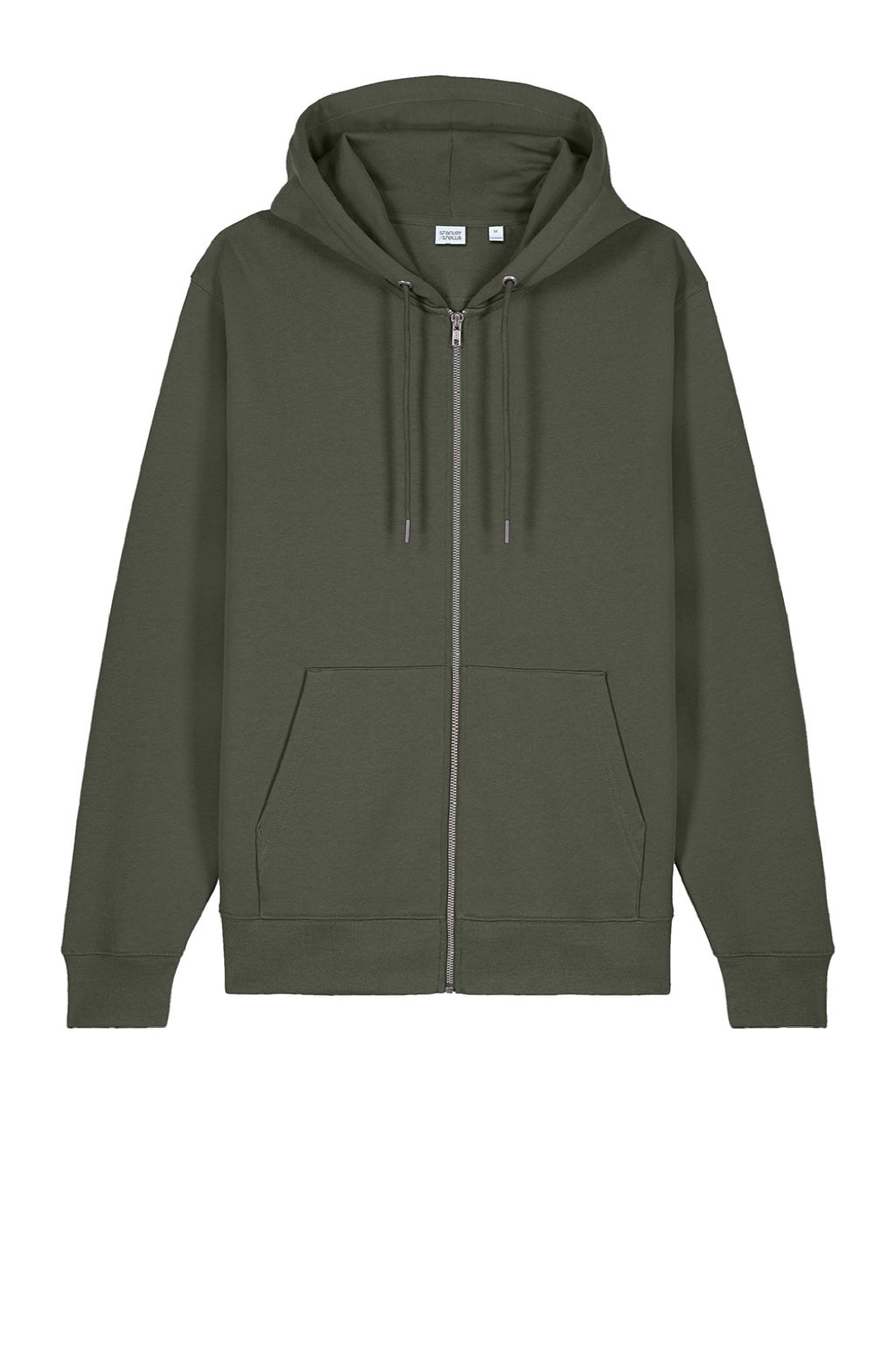Stanley Stella SXU005 Mens Cultivator 2.0 Full Zip Hooded Sweatshirt Hoodie w/ Pockets Khaki Green Flat Front
