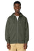 Stanley Stella SXU005 Mens Cultivator 2.0 Full Zip Hooded Sweatshirt Hoodie w/ Pockets Khaki Green Model Front