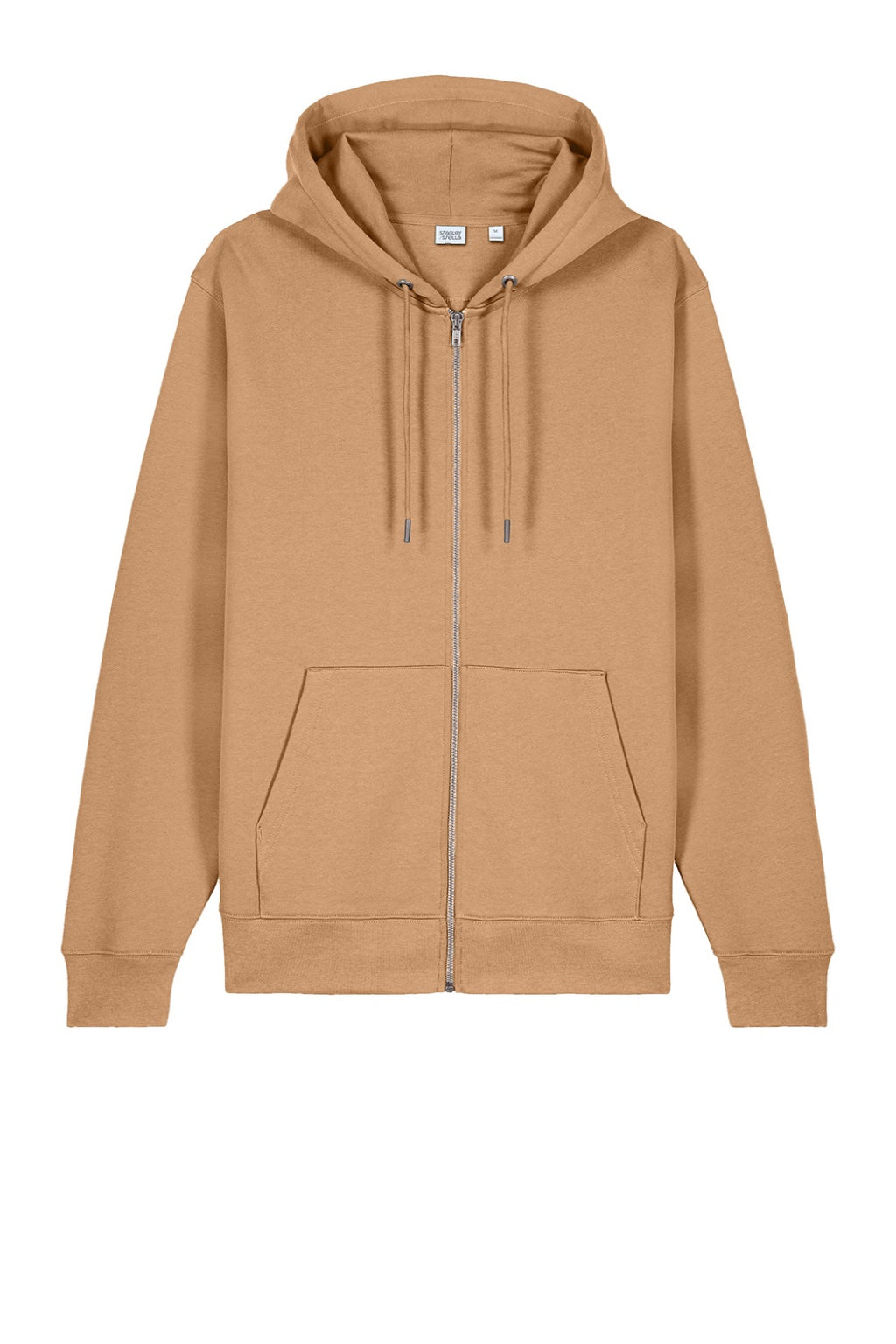 Stanley Stella SXU005 Mens Cultivator 2.0 Full Zip Hooded Sweatshirt Hoodie w/ Pockets Latte Brown Flat Front