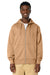 Stanley Stella SXU005 Mens Cultivator 2.0 Full Zip Hooded Sweatshirt Hoodie w/ Pockets Latte Brown Model Front