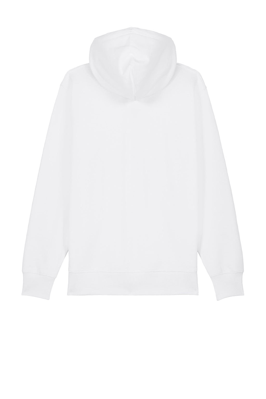 Stanley Stella SXU005 Mens Cultivator 2.0 Full Zip Hooded Sweatshirt Hoodie w/ Pockets White Flat Back