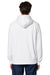 Stanley Stella SXU005 Mens Cultivator 2.0 Full Zip Hooded Sweatshirt Hoodie w/ Pockets White Model Back