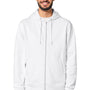 Stanley Stella Mens Cultivator 2.0 Full Zip Hooded Sweatshirt Hoodie w/ Pockets - White