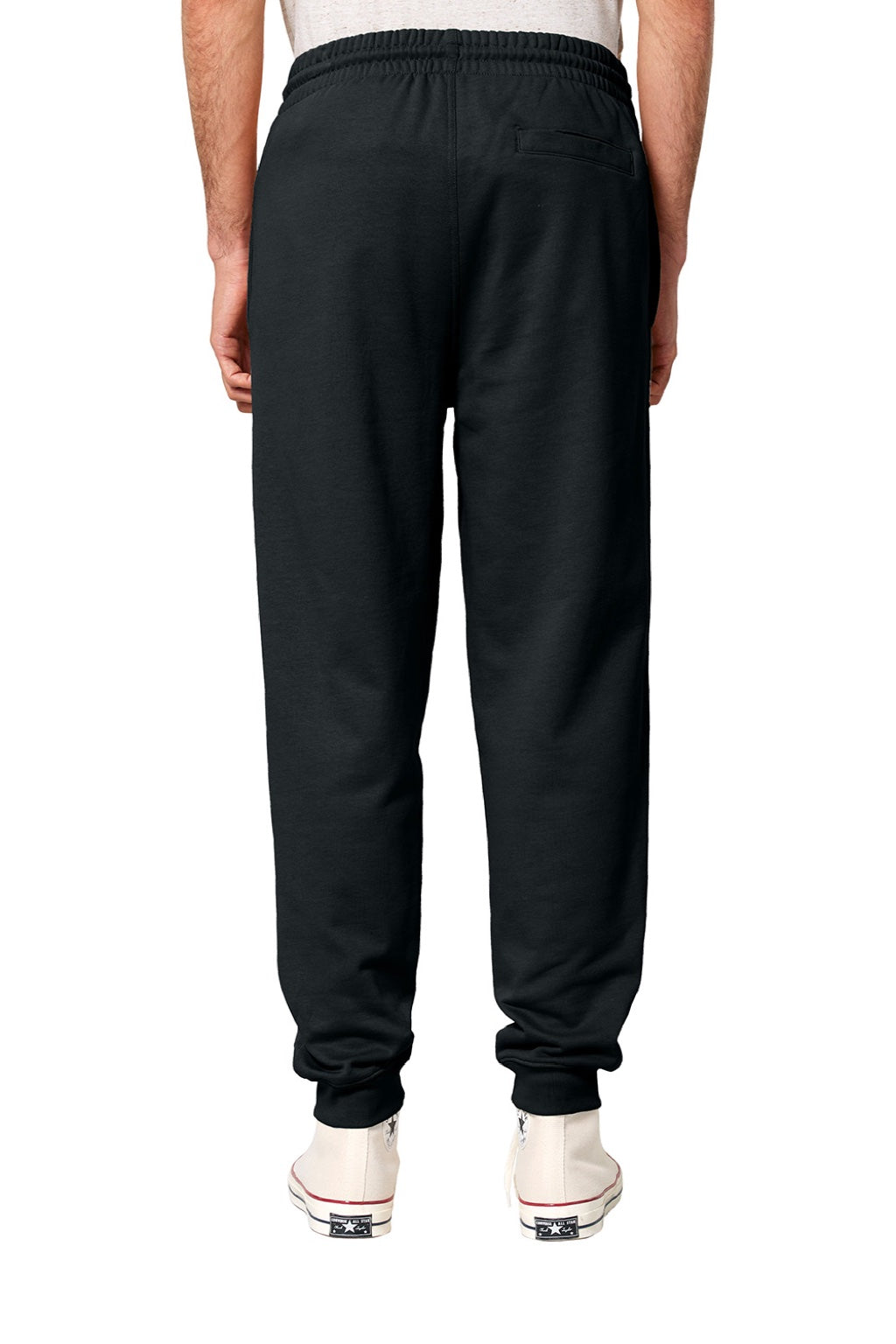 Stanley Stella SXU006 Mens Flyer Jogger Sweatpants w/ Pockets Black Model Back