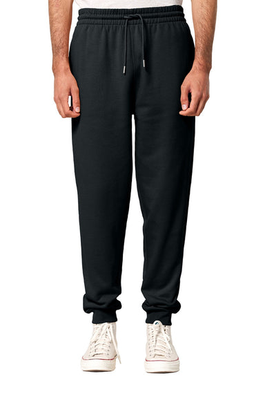 Stanley Stella SXU006 Mens Flyer Jogger Sweatpants w/ Pockets Black Model Front