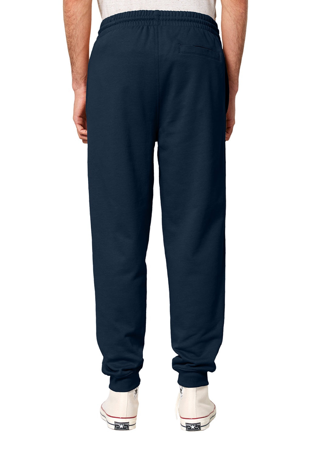 Stanley Stella SXU006 Mens Flyer Jogger Sweatpants w/ Pockets French Navy Blue Model Back