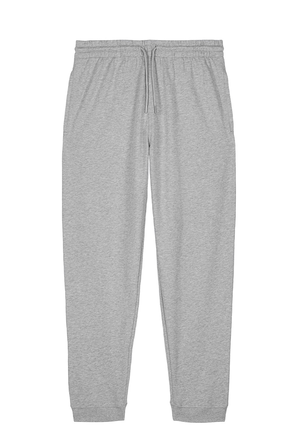 Stanley Stella SXU006 Mens Flyer Jogger Sweatpants w/ Pockets Heather Grey Flat Front