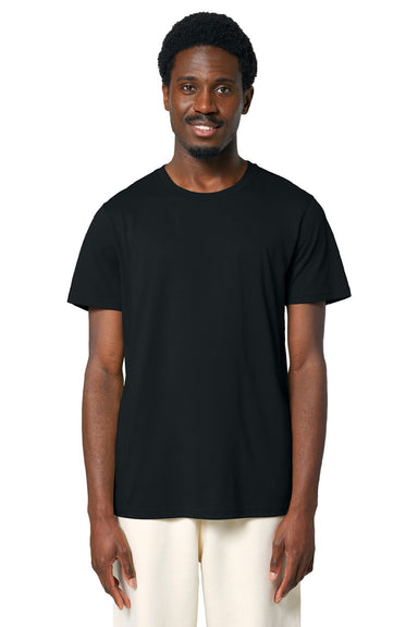Stanley Stella SXU007 Mens Crafter Short Sleeve Crewneck T-Shirt Black Model Front