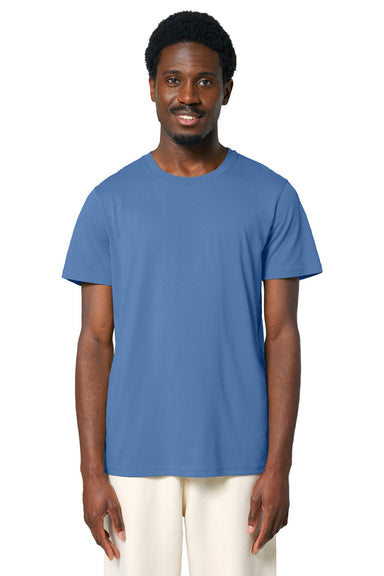Stanley Stella SXU007 Mens Crafter Short Sleeve Crewneck T-Shirt Bright Blue Model Front