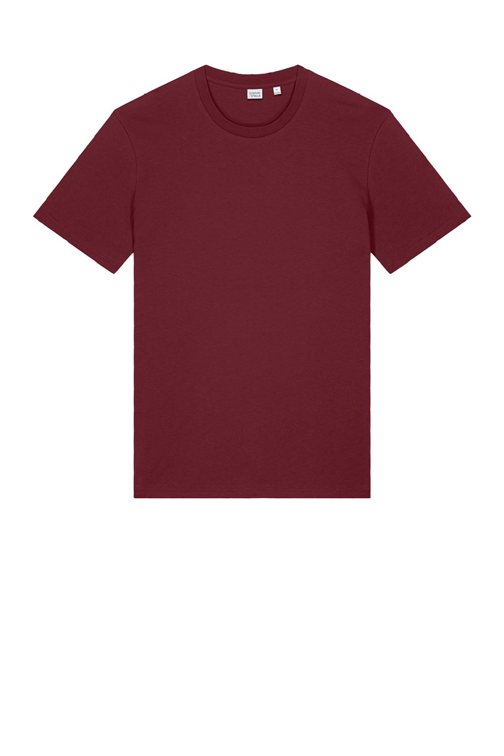 Stanley Stella SXU007 Mens Crafter Short Sleeve Crewneck T-Shirt Burgundy Flat Front