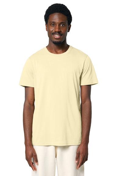 Stanley Stella SXU007 Mens Crafter Short Sleeve Crewneck T-Shirt Butter Yellow Model Front