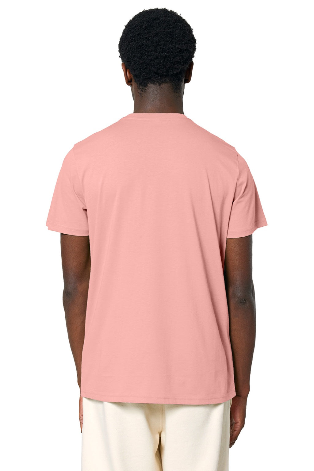 Stanley Stella SXU007 Mens Crafter Short Sleeve Crewneck T-Shirt Canyon Pink Model Back