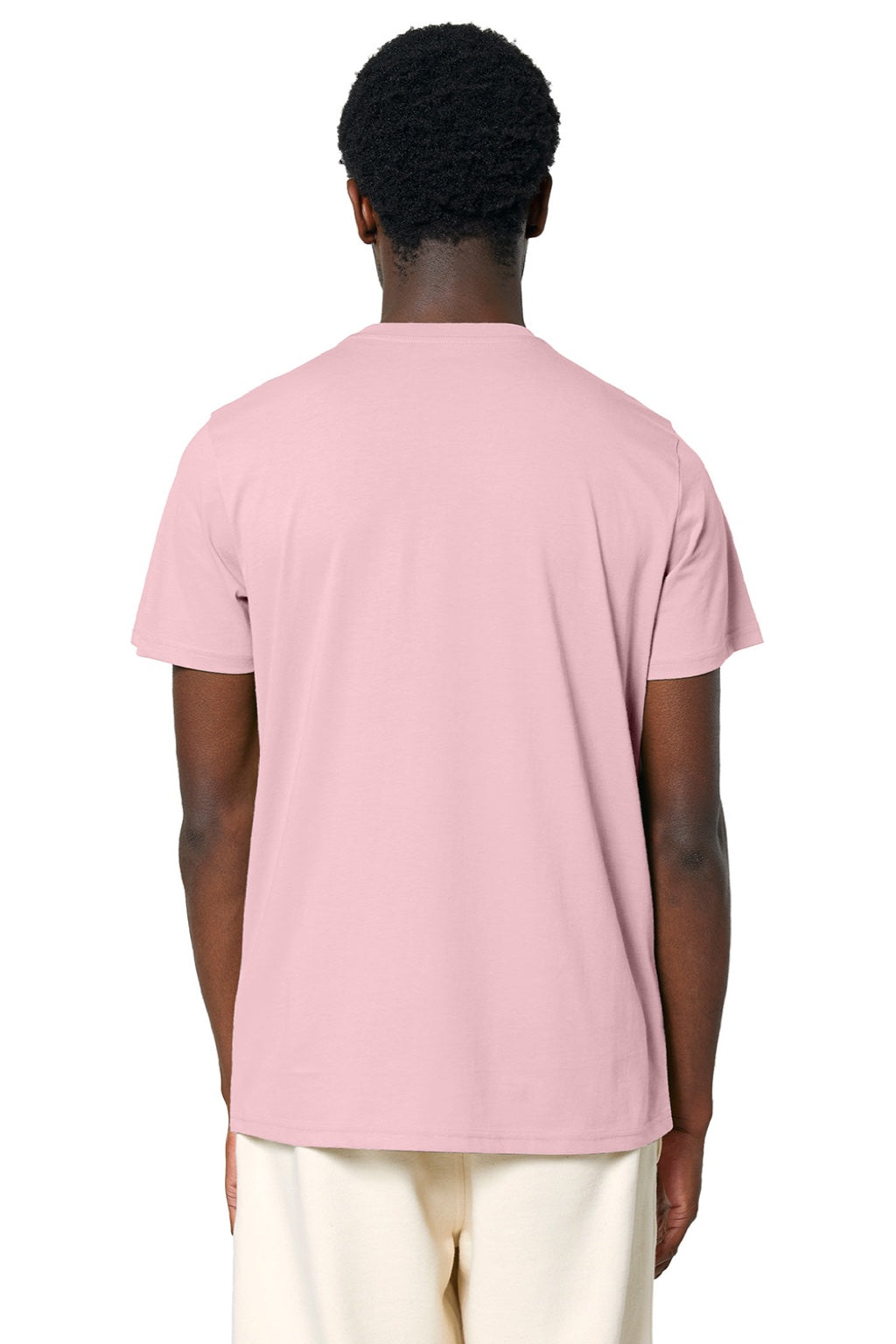 Stanley Stella SXU007 Mens Crafter Short Sleeve Crewneck T-Shirt Cotton Pink Model Back