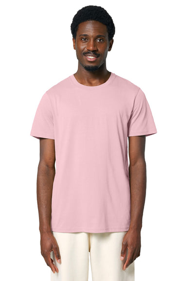 Stanley Stella SXU007 Mens Crafter Short Sleeve Crewneck T-Shirt Cotton Pink Model Front