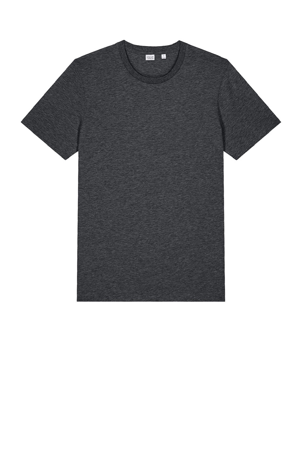 Stanley Stella SXU007 Mens Crafter Short Sleeve Crewneck T-Shirt Heather Dark Grey Flat Front