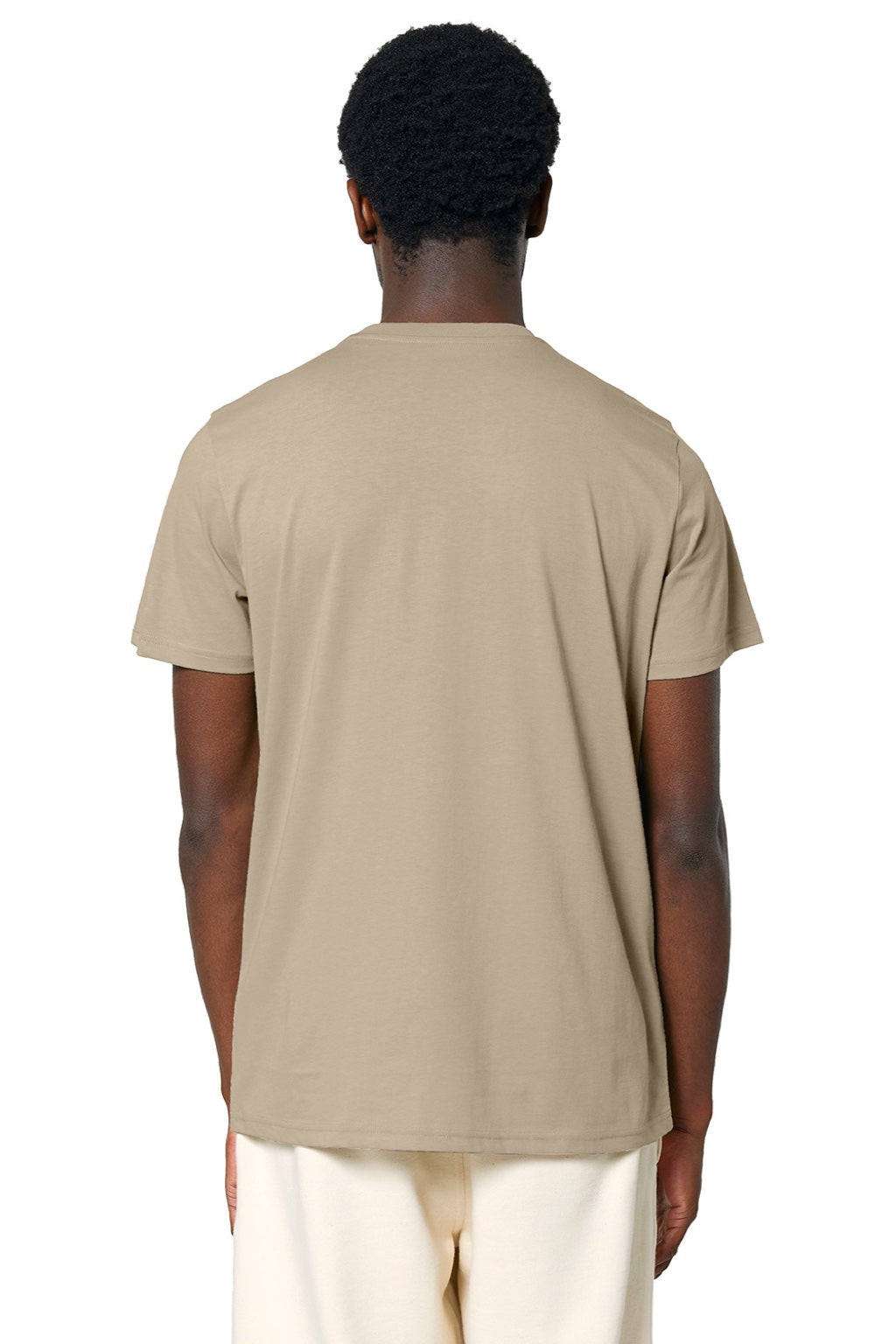 Stanley Stella SXU007 Mens Crafter Short Sleeve Crewneck T-Shirt Desert Dust Brown Model Back