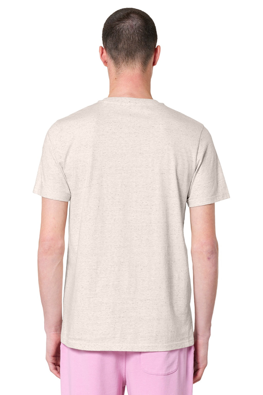 Stanley Stella SXU007 Mens Crafter Short Sleeve Crewneck T-Shirt Heather Eco Model Back