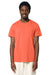 Stanley Stella SXU007 Mens Crafter Short Sleeve Crewneck T-Shirt Fiesta Orange Model Front