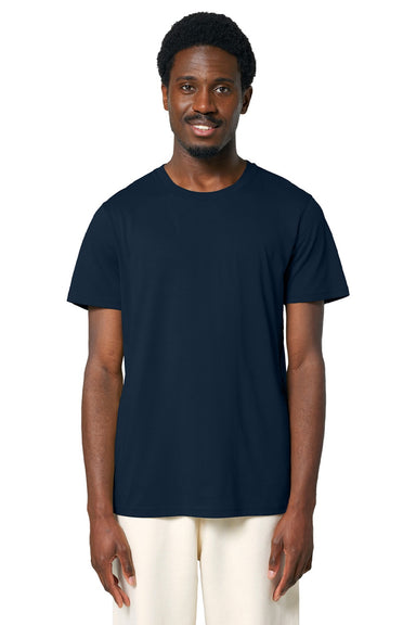 Stanley Stella SXU007 Mens Crafter Short Sleeve Crewneck T-Shirt French Navy Blue Model Front