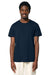 Stanley Stella SXU007 Mens Crafter Short Sleeve Crewneck T-Shirt French Navy Blue Model Front