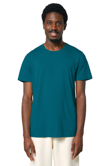 Stanley Stella SXU007 Mens Crafter Short Sleeve Crewneck T-Shirt Ocean Depth Blue Model Front