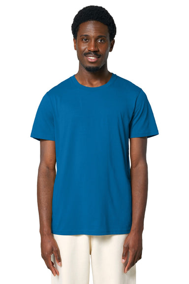 Stanley Stella SXU007 Mens Crafter Short Sleeve Crewneck T-Shirt Royal Blue Model Front