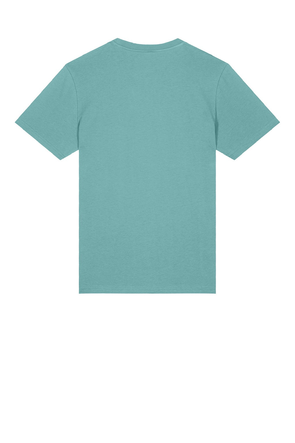Stanley Stella SXU007 Mens Crafter Short Sleeve Crewneck T-Shirt Monstera Teal Blue Flat Back