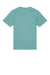Stanley Stella SXU007 Mens Crafter Short Sleeve Crewneck T-Shirt Monstera Teal Blue Flat Back