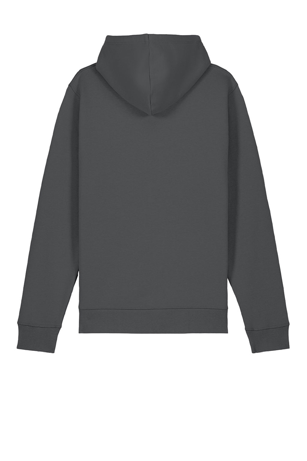 Stanley Stella SXU009 Mens Drummer 2.0 Hooded Sweatshirt Hoodie w/ Pouch Pocket Anthracite Grey Flat Back