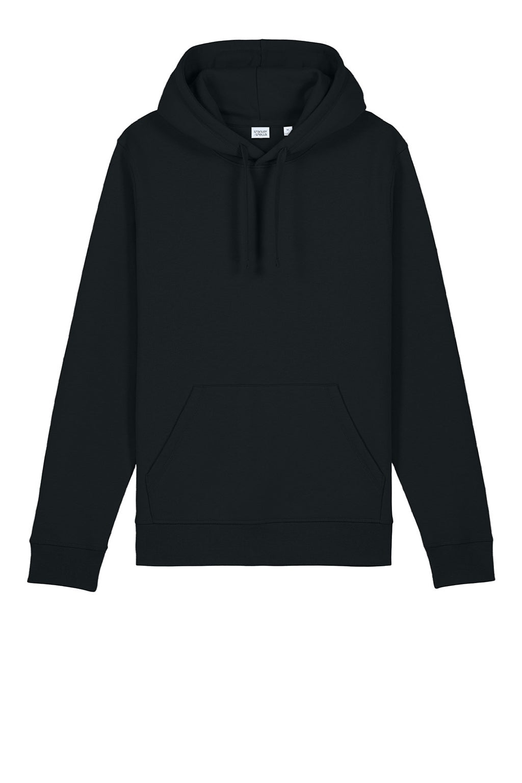 Stanley Stella SXU009 Mens Drummer 2.0 Hooded Sweatshirt Hoodie w/ Pouch Pocket Black Flat Front