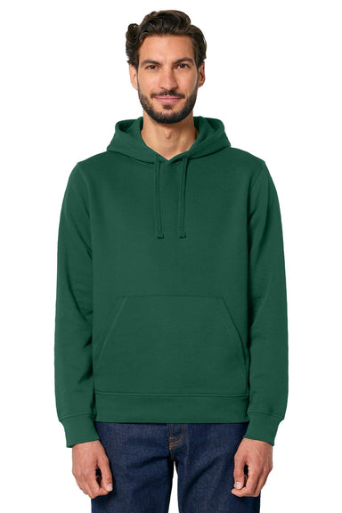 Stanley Stella SXU009 Mens Drummer 2.0 Hooded Sweatshirt Hoodie w/ Pouch Pocket Bottle Green Model Front