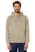 Stanley Stella SXU009 Mens Drummer 2.0 Hooded Sweatshirt Hoodie w/ Pouch Pocket Desert Dust Brown Model Front