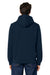 Stanley Stella SXU009 Mens Drummer 2.0 Hooded Sweatshirt Hoodie w/ Pouch Pocket French Navy Blue Model Back