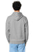 Stanley Stella SXU009 Mens Drummer 2.0 Hooded Sweatshirt Hoodie w/ Pouch Pocket Heather Grey Model Back