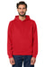 Stanley Stella SXU009 Mens Drummer 2.0 Hooded Sweatshirt Hoodie w/ Pouch Pocket Red Model Front