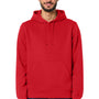 Stanley Stella Mens Drummer 2.0 Hooded Sweatshirt Hoodie w/ Pouch Pocket - Red