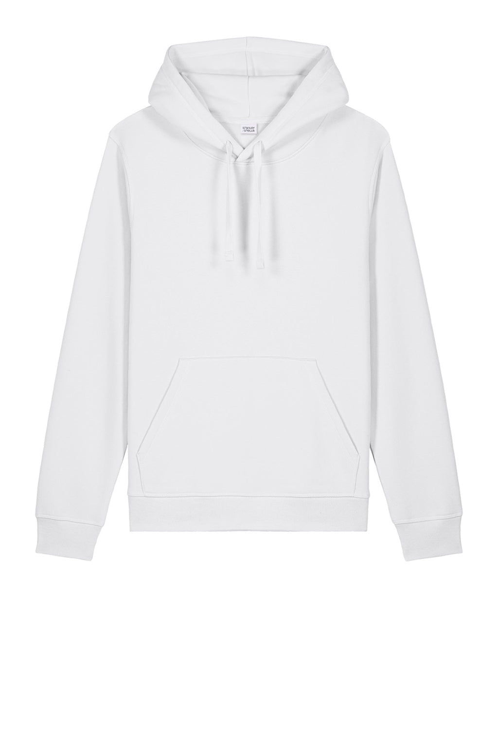 Stanley Stella SXU009 Mens Drummer 2.0 Hooded Sweatshirt Hoodie w/ Pouch Pocket White Flat Front