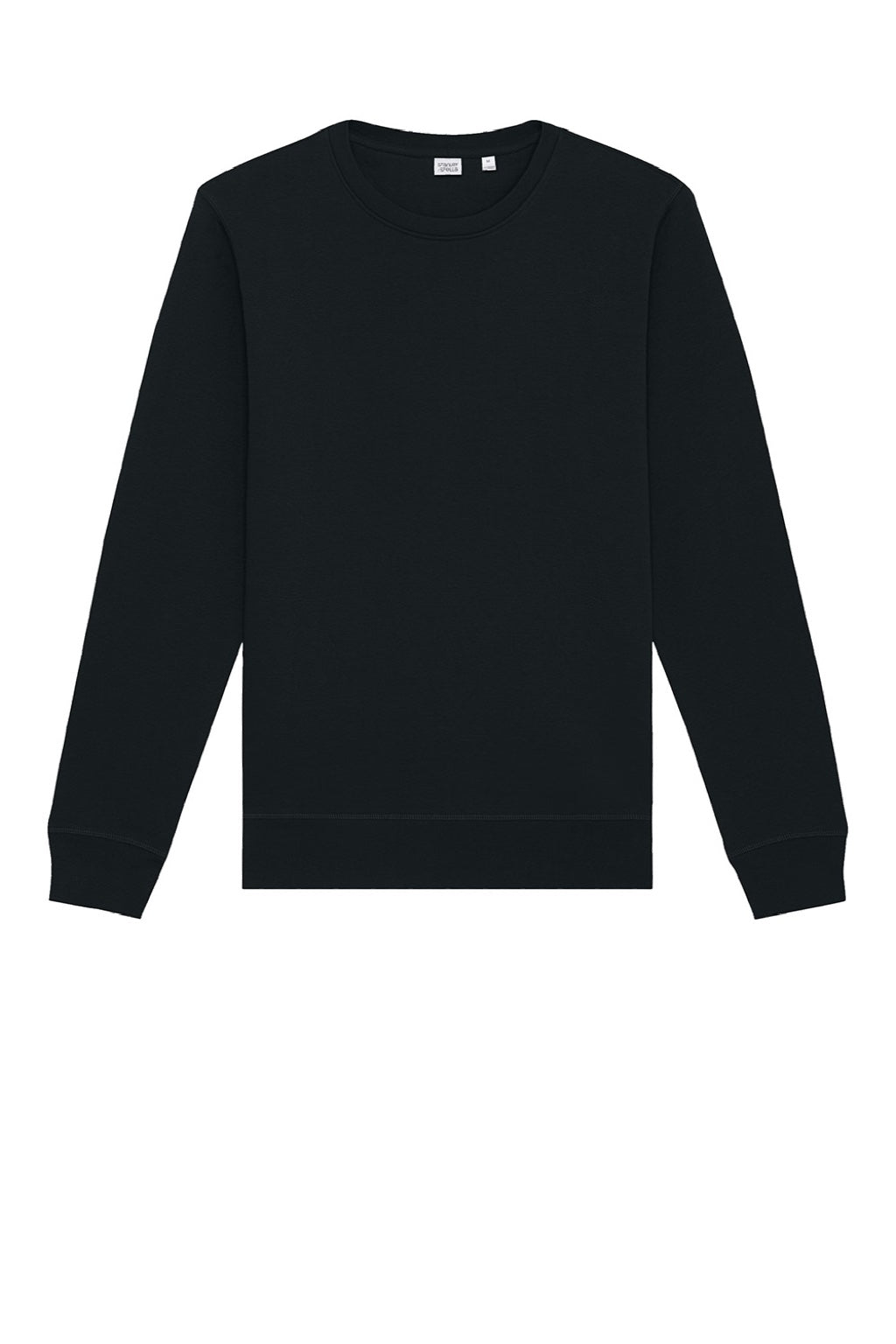 Stanley Stella SXU010 Mens Roller Crewneck Sweatshirt Black Flat Front