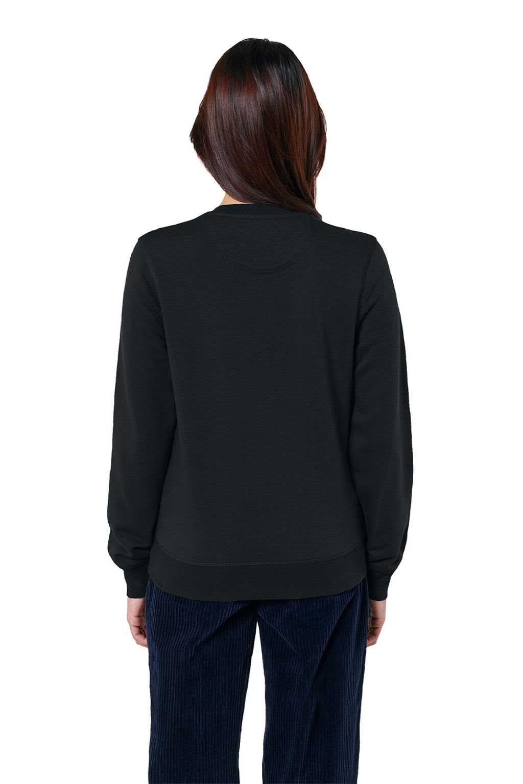 Stanley Stella SXU010 Mens Roller Crewneck Sweatshirt Black Model Back