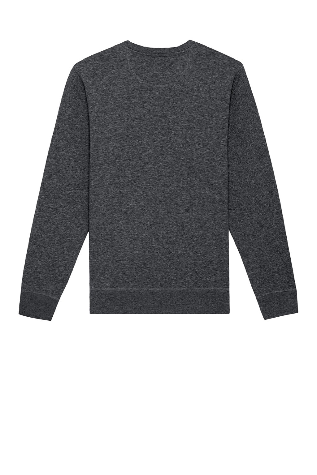 Stanley Stella SXU010 Mens Roller Crewneck Sweatshirt Heather Dark Grey Flat Back