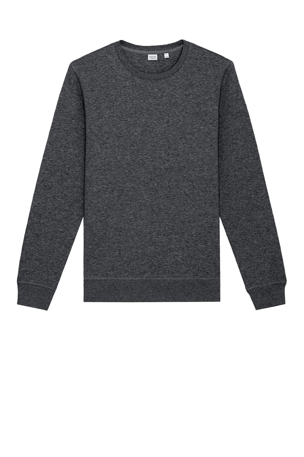 Stanley Stella SXU010 Mens Roller Crewneck Sweatshirt Heather Dark Grey Flat Front