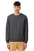 Stanley Stella SXU010 Mens Roller Crewneck Sweatshirt Heather Dark Grey Model Front