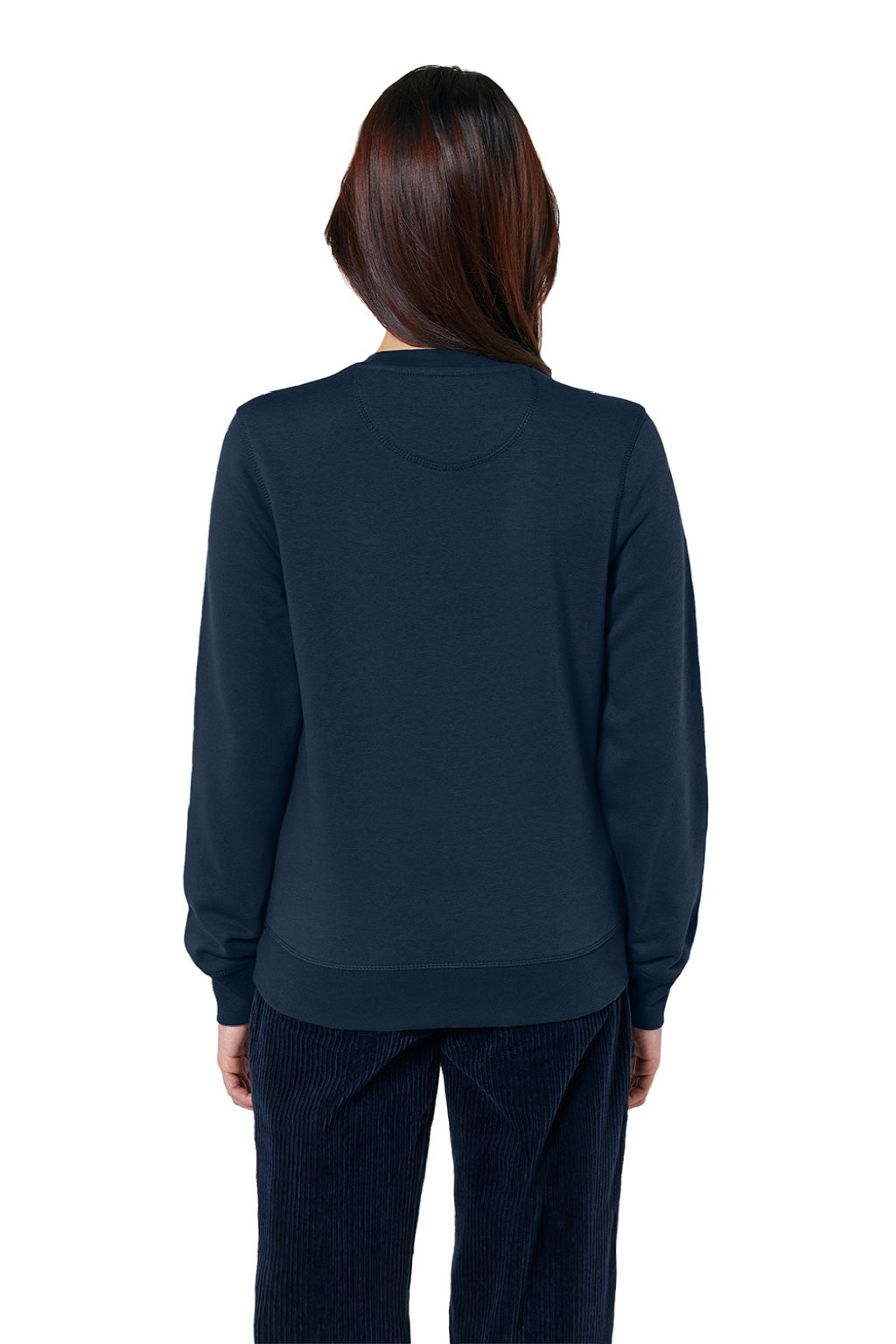 Stanley Stella SXU010 Mens Roller Crewneck Sweatshirt French Navy Blue Model Back