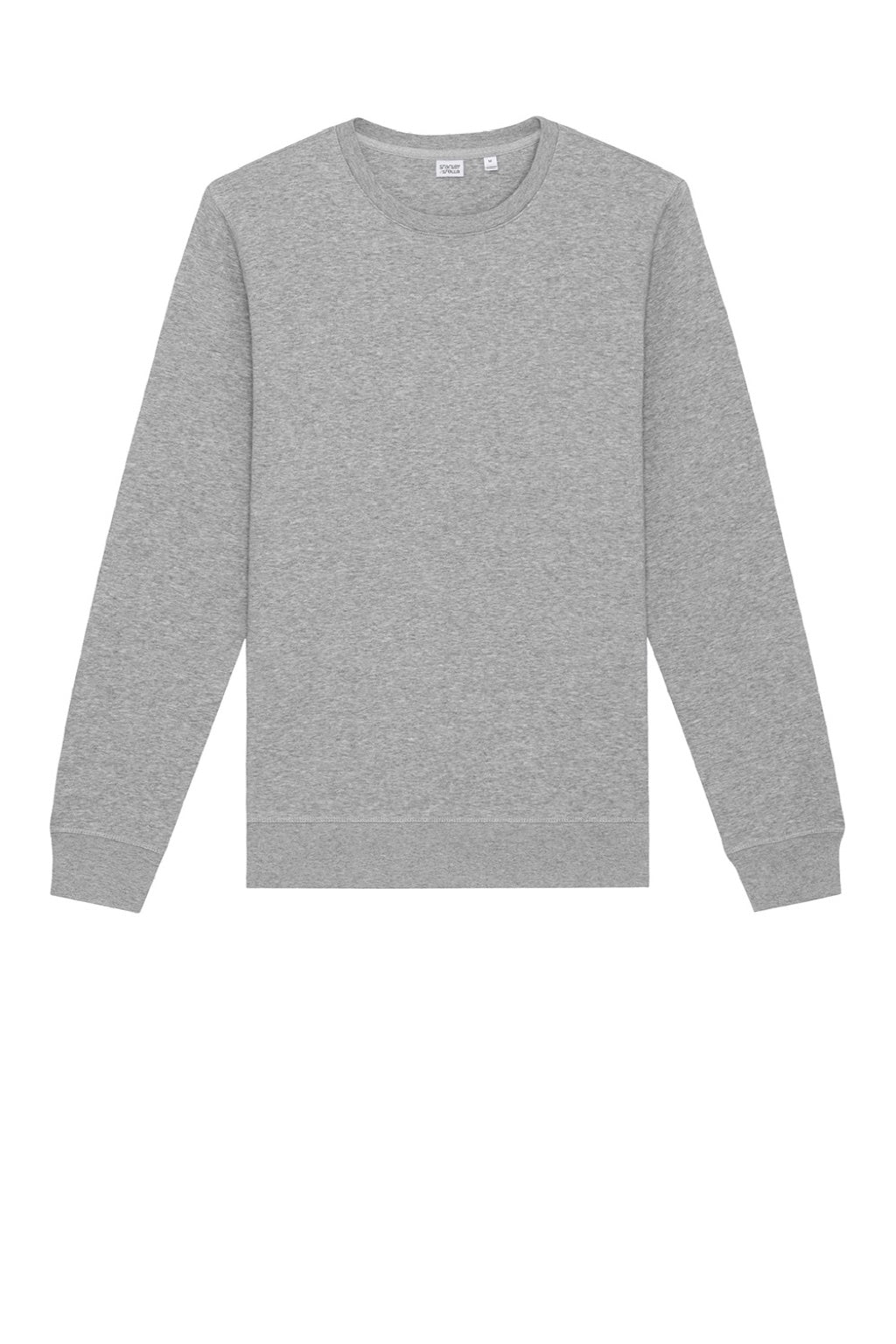 Stanley Stella SXU010 Mens Roller Crewneck Sweatshirt Heather Grey Flat Front