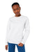 Stanley Stella SXU010 Mens Roller Crewneck Sweatshirt White Model Front